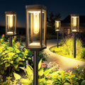 Bright Solar Pathway Lights Outdoor 4 Pack - 15+ Hour Warm White