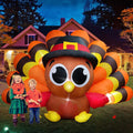 Thanksgiving Inflatables Turkey Outdoor Decoration 8FT - Bright LED
