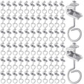 Hicarer 100 Set 1/4 in x 20 Beam Clamps with 1 1/4 in Cable Ring