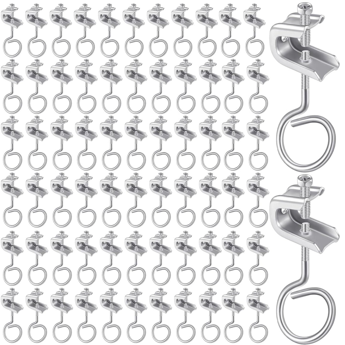 Hicarer 100 Set 1/4in x 20 Beam Clamp Steel C Clamps for Versatile Use