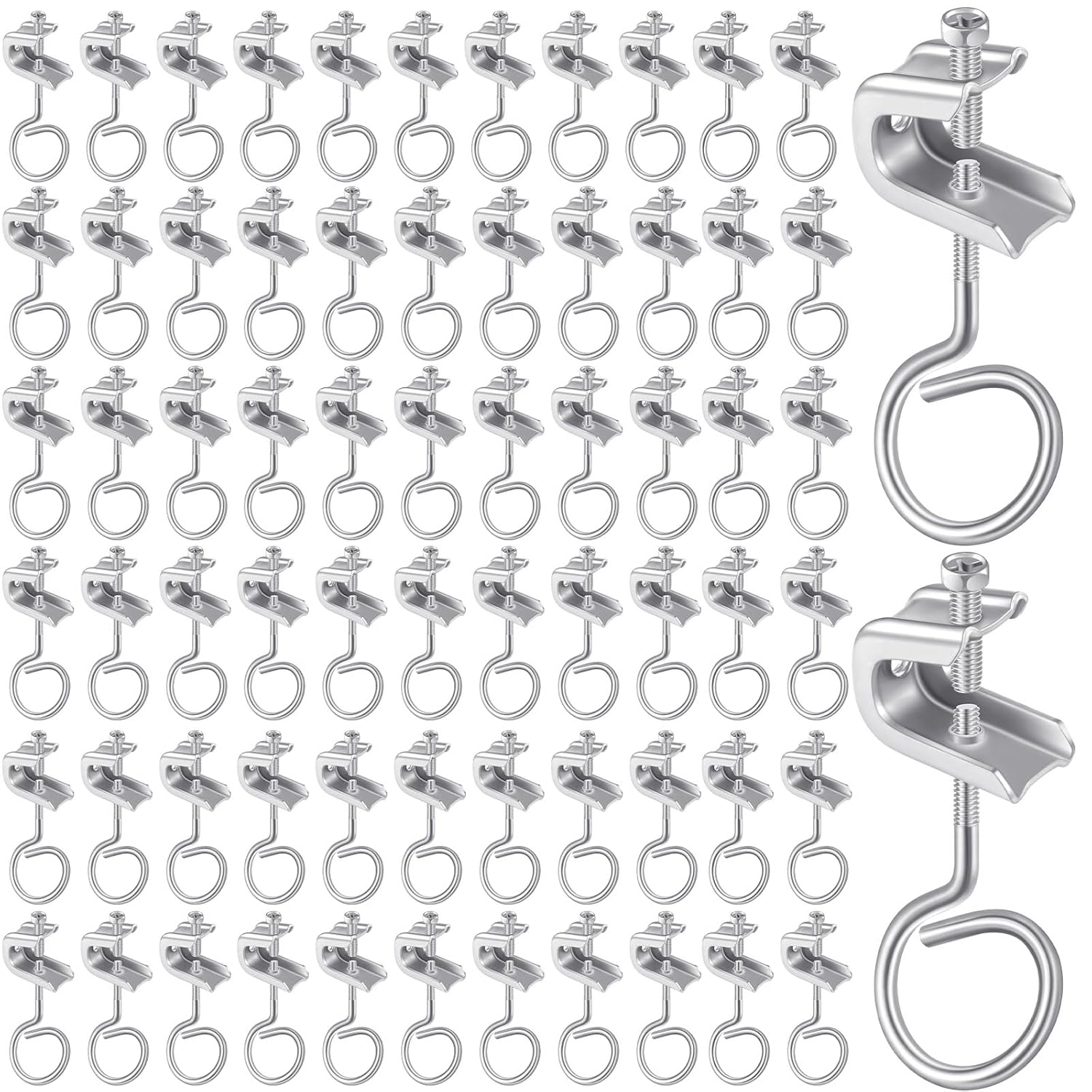 Hicarer 100 Set 1/4in x 20 Beam Clamp Steel C Clamps for Versatile Use