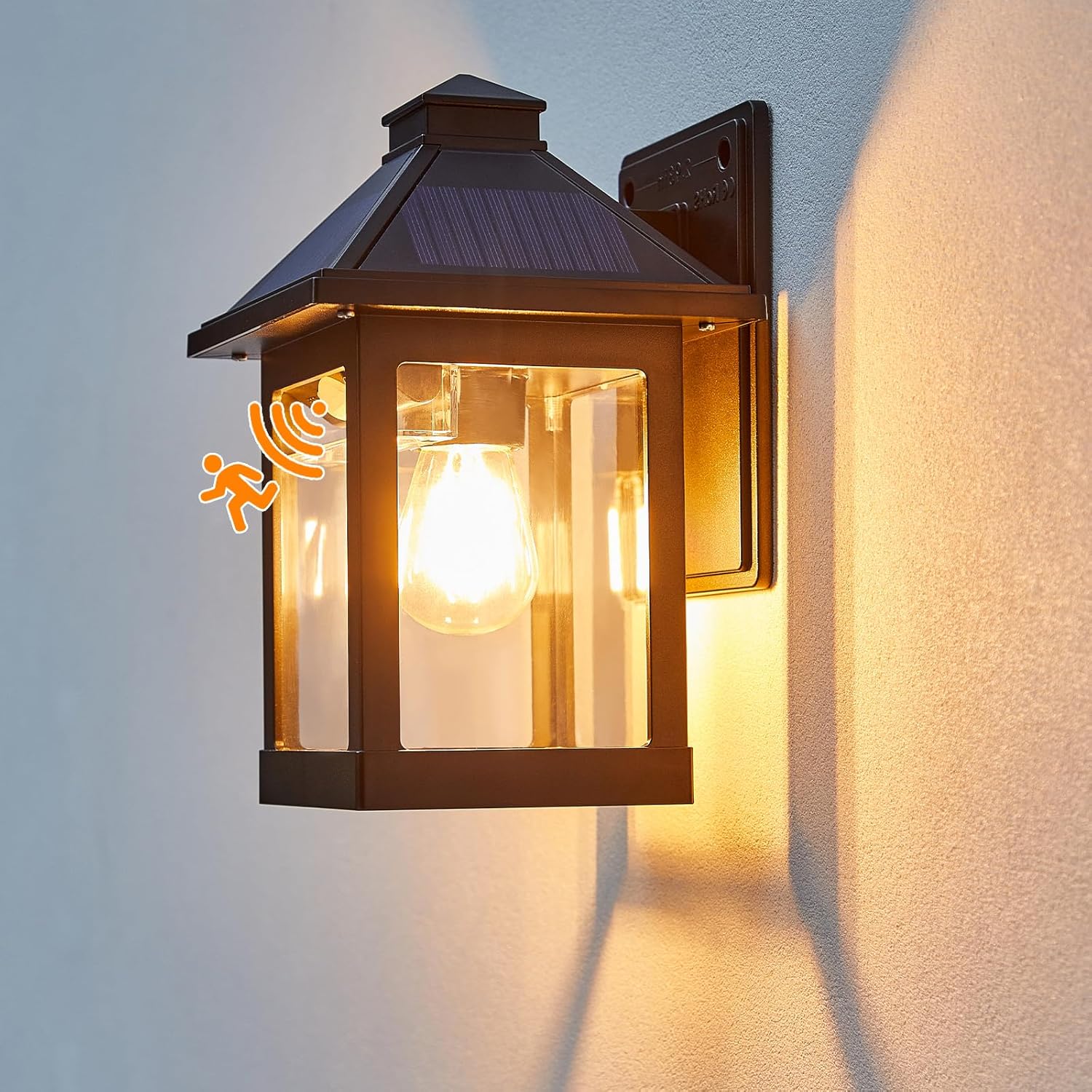 LUHLEE Solar Porch Lights Outdoor with Motion Sensor and 3 Modes
