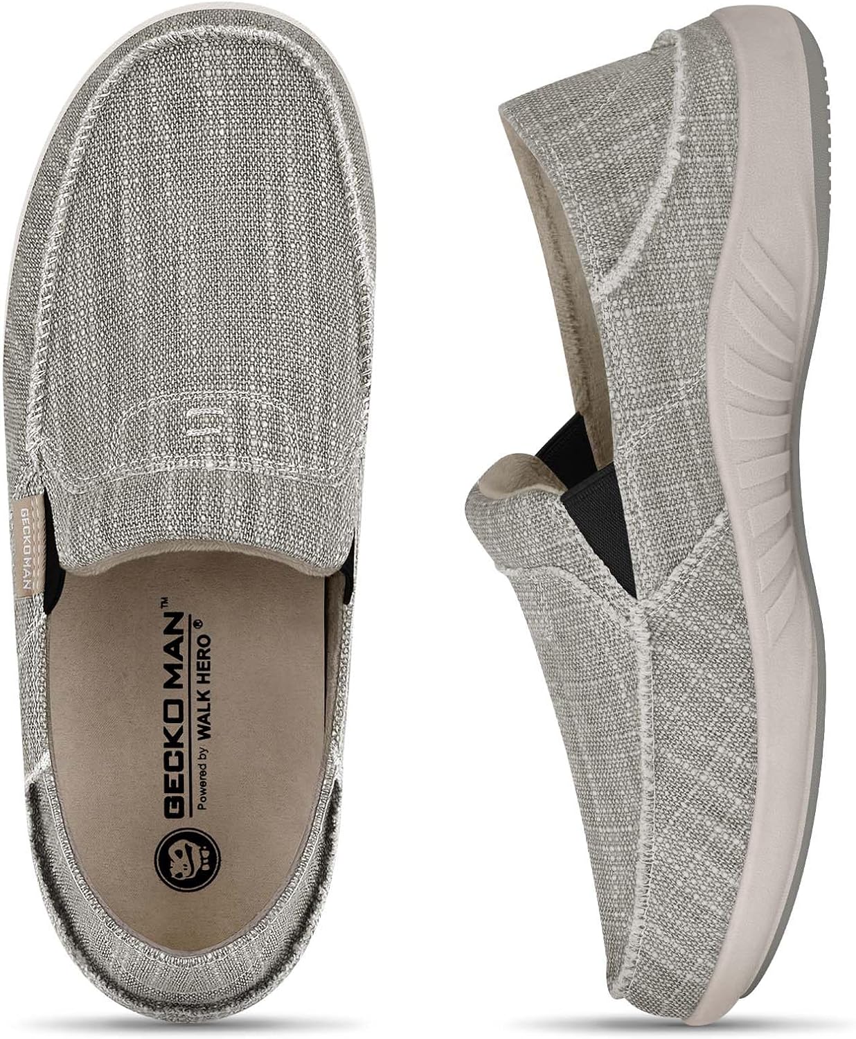 Mens Slip On Shoes with Arch Support for Plantar Fasciitis Relief
