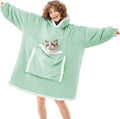 JOYWOO Green Wearable Blanket Hoodie for Cat Lovers and More