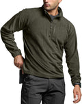 CQR Men's Quarter Zip Utility Fleece Pullover - Comfortable Warm Layer