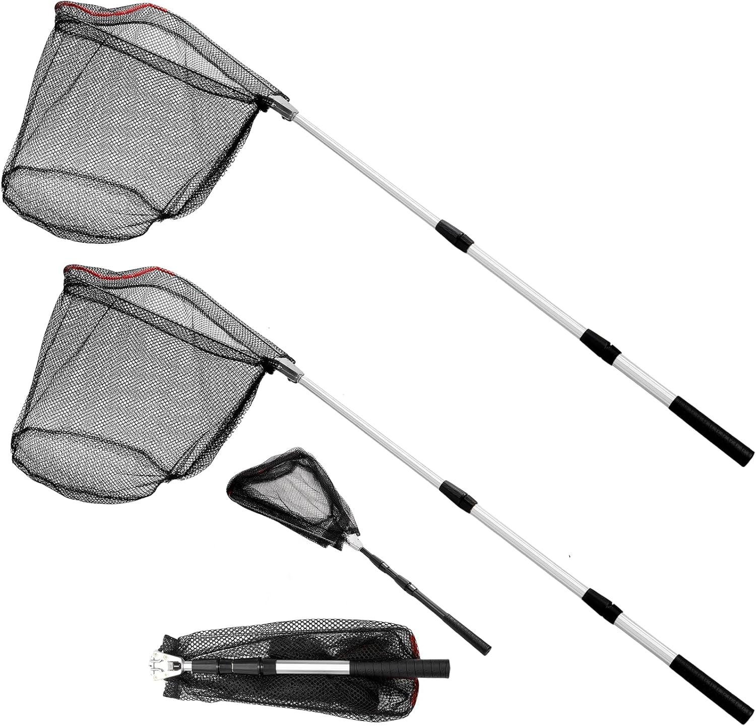 ZENFUN Telescopic Fishing Net 2-Pack | Sturdy Collapsible Handle