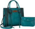 Women's Western Tote Bag Set by Wrangler - Cowhide Fashion Purse