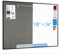 24in x 18in Linen Cork and Whiteboard Combo - Double-Sided Vision