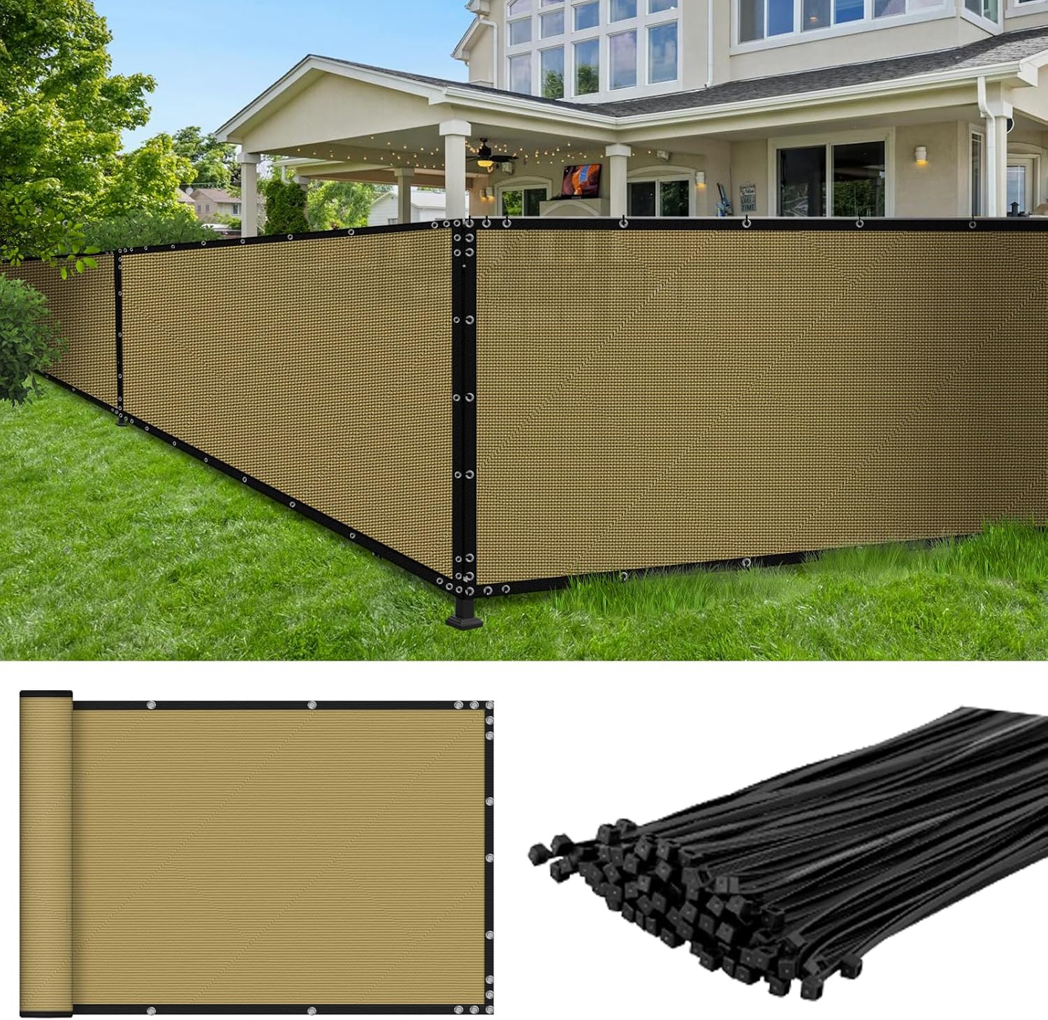 Yellow Privacy Fence Screen 6x50FT - Ultimate Outdoor Privacy!