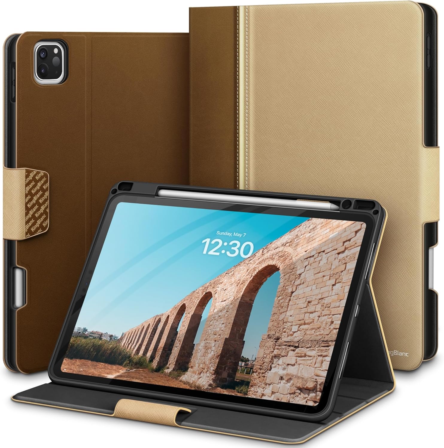 KingBlanc Case for iPad Pro 13-inch M4 2024 with Pencil Holder