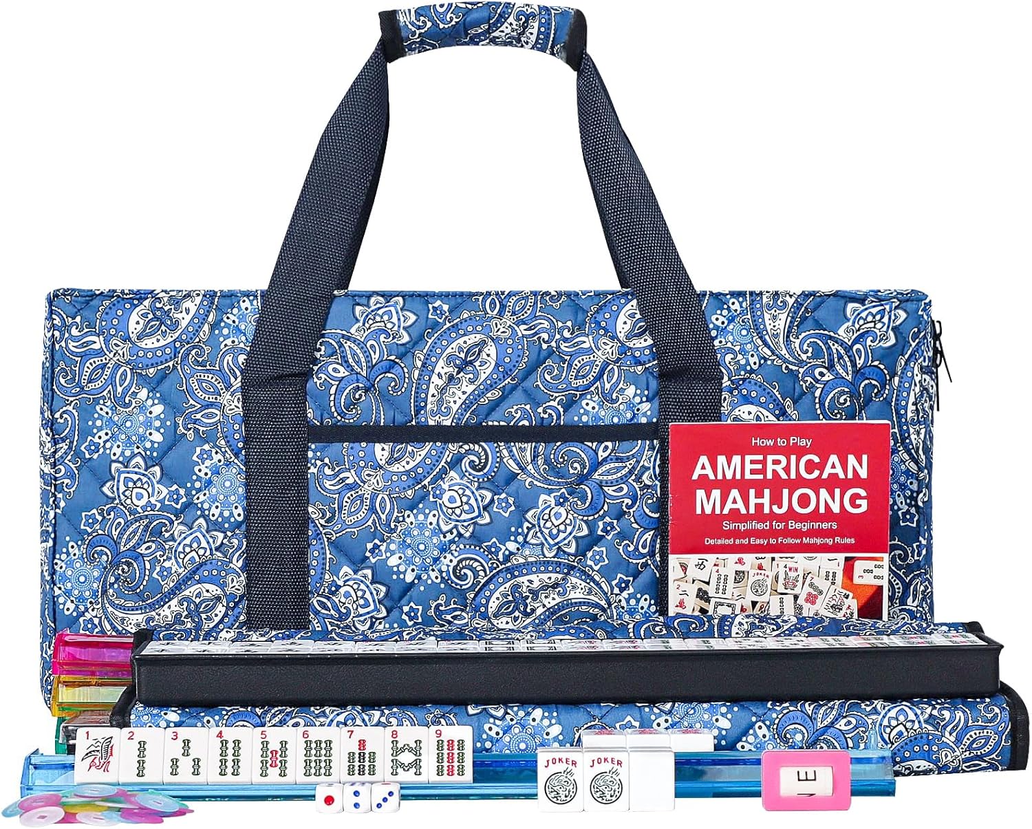 ZGME American Mahjong Set with 166 Premium Tiles and Racks
