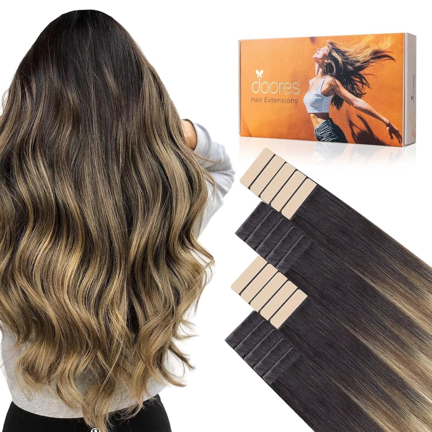 DOORES Invisi Edge Tape in Hair Extensions for Seamless Look