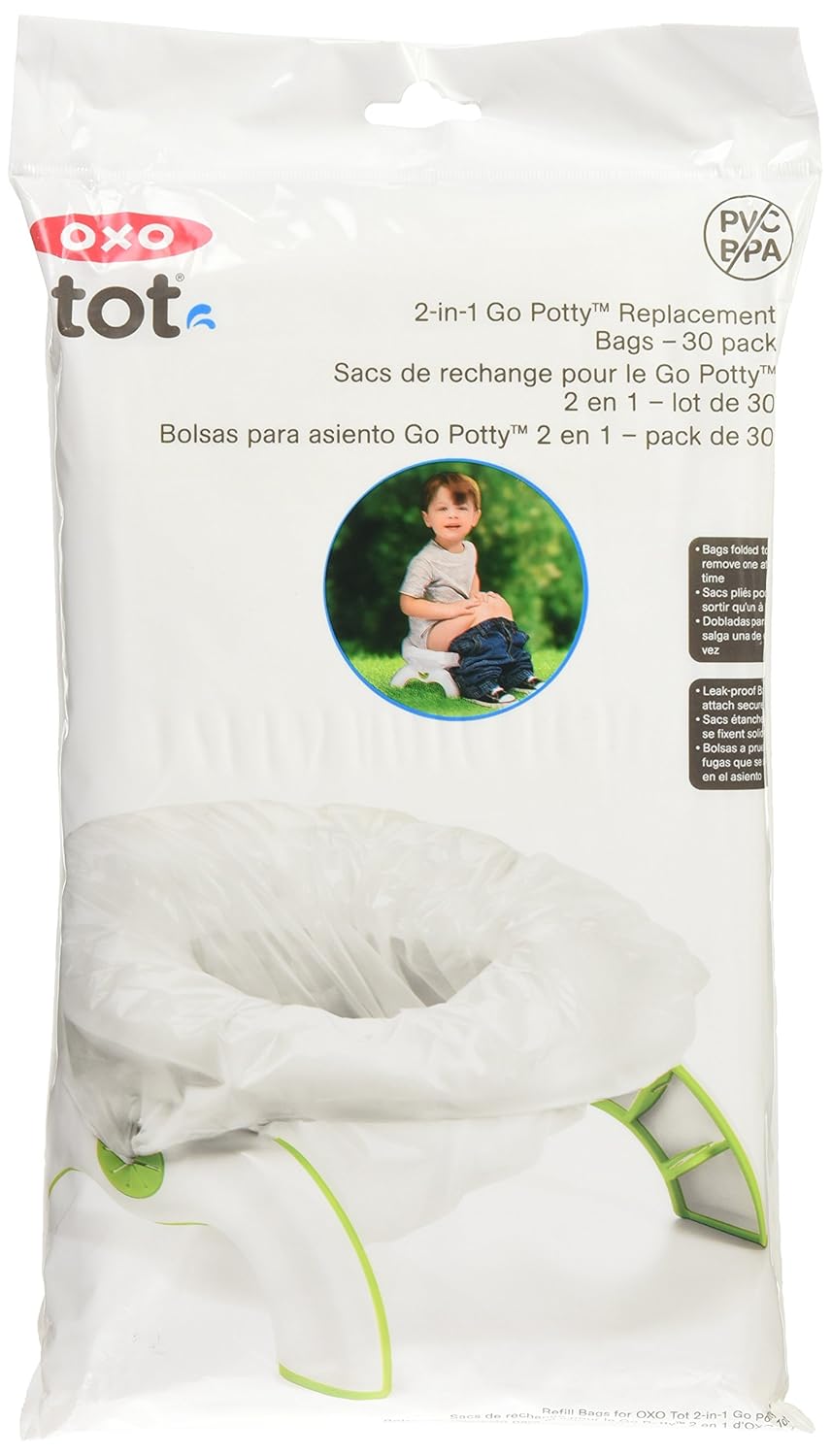 OXO Tot 2-in-1 Go Potty Refill Bags - Convenient 30 Pack
