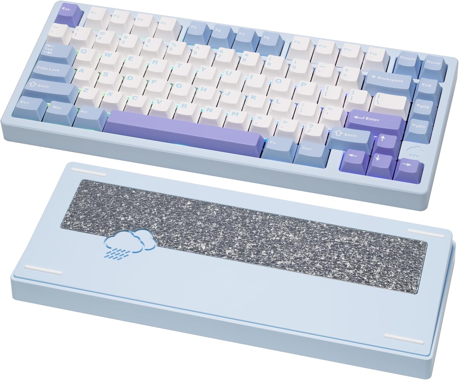 KEEBMONKEY WOBKEY Rainy 75 Mechanical Keyboard with RGB Lighting