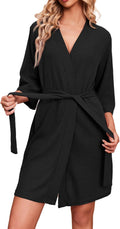 Ekouaer Waffle Knit Bathrobe for Women - Lightweight Comfortable Robe