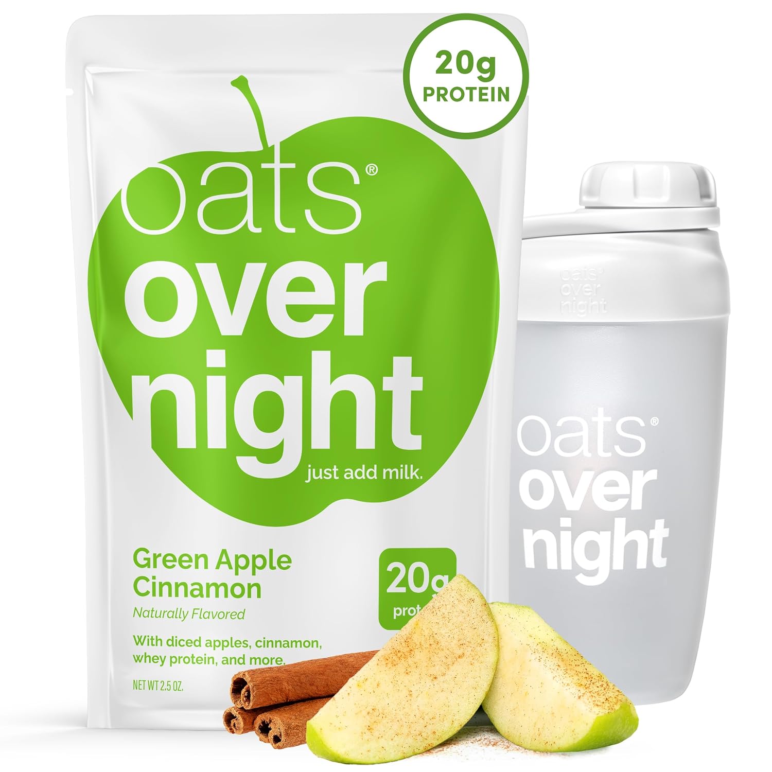 Oats Overnight Green Apple Cinnamon - Protein-Packed Breakfast