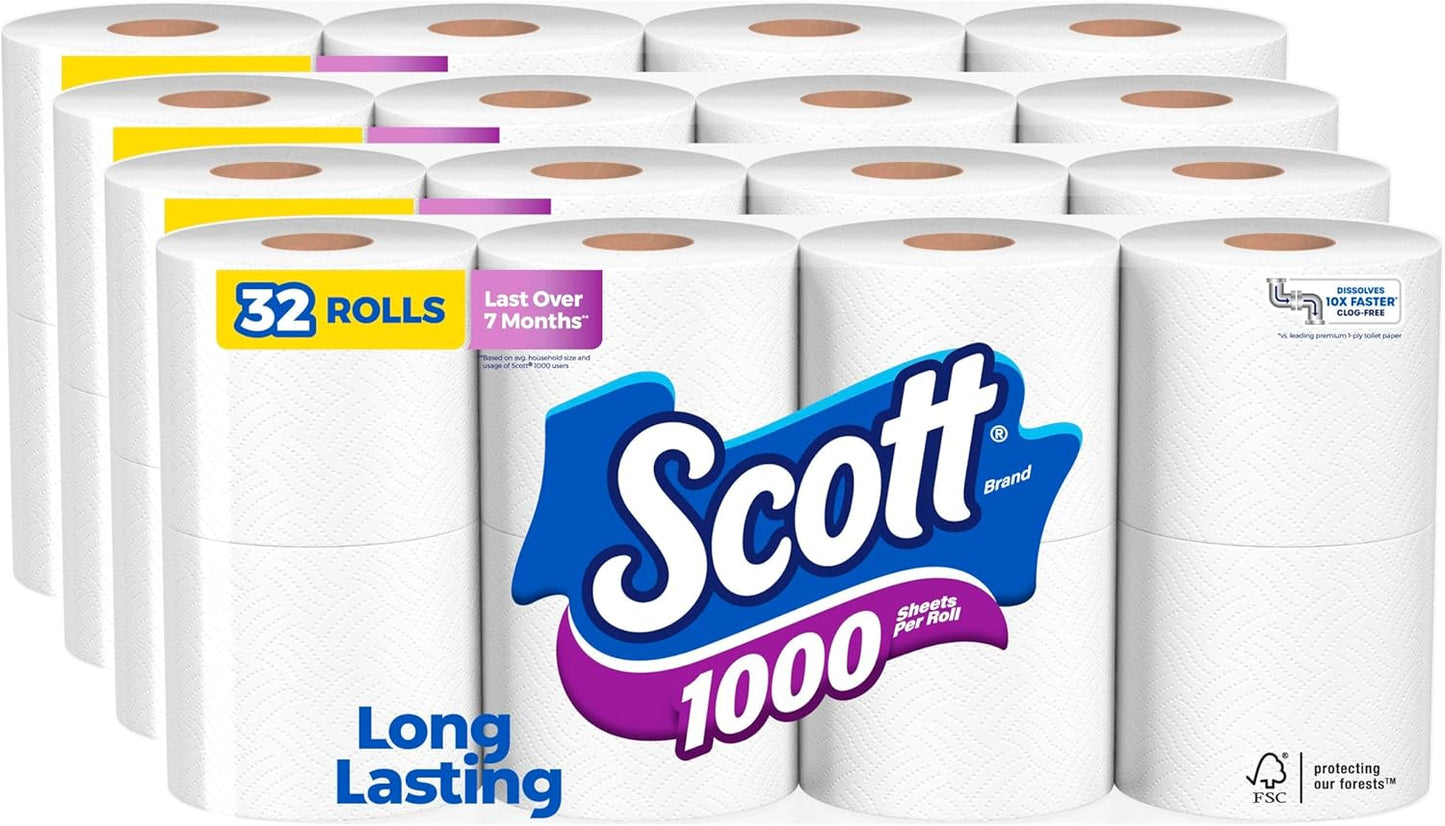 Scott 1000 Toilet Paper: Reliable, Septic-Safe 1-Ply Tissue