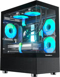 EMBL Micro-ATX Gaming PC Case - Panoramic Tempered Glass View