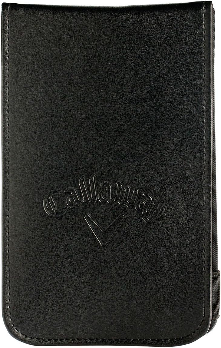 Callaway Black Leather Golf Scorecard Holder - Stylish & Functional!