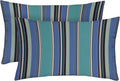 20in x 12in Sunbrella Lumbar Throw Pillows Set of 2 - Dolce Oasis