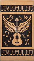 Rosewood Urn for Ashes - Hand-Crafted Guitar Wings Wooden Urn