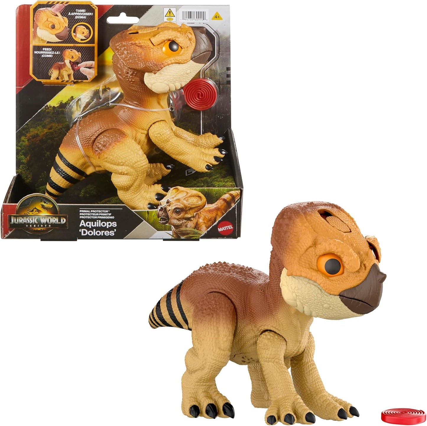Mattel Jurassic World Rebirth Aquilops Dolores Interactive Toy