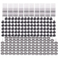 Rocaris 300 Pack Wire Brushes Set for Rotary Tool - Bulk Polishing Kit