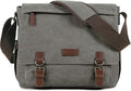 Canvas Messenger Bag for Men Women 15.6 in Laptop - Sturdy Travel