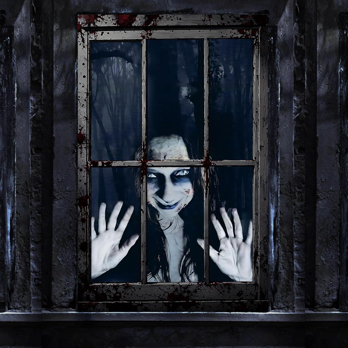 Spooky Ghost Curtain - Haunting Halloween Decor