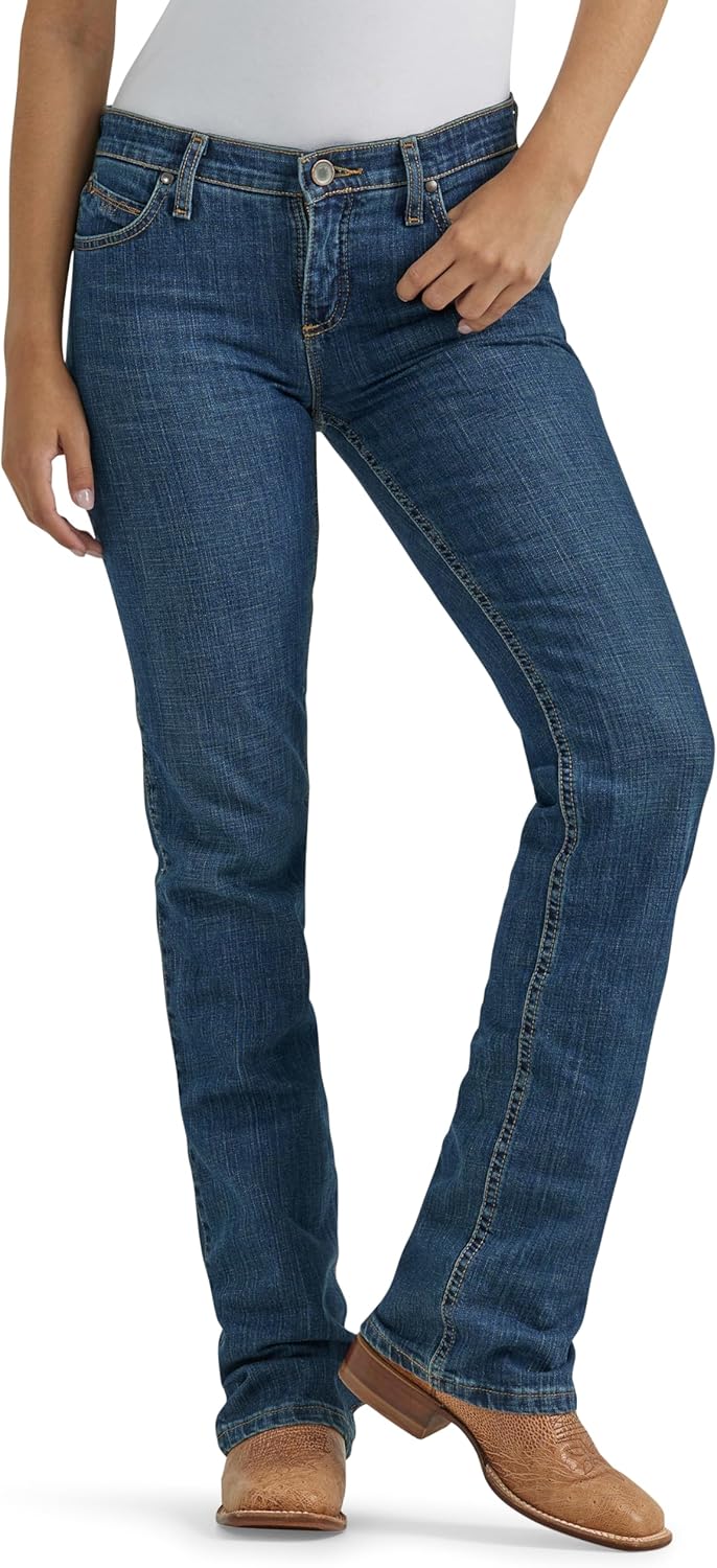 Wrangler Women's Q-Baby Mid Rise Boot Cut Riding Jean Review