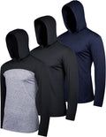 Men's Dry Fit Wicking Long Sleeve Fishing Active Hoodie (Style JZHM)
