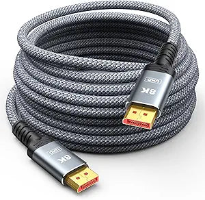 Capshi 8K Fiber Optic DisplayPort Cable 100FT for Gaming