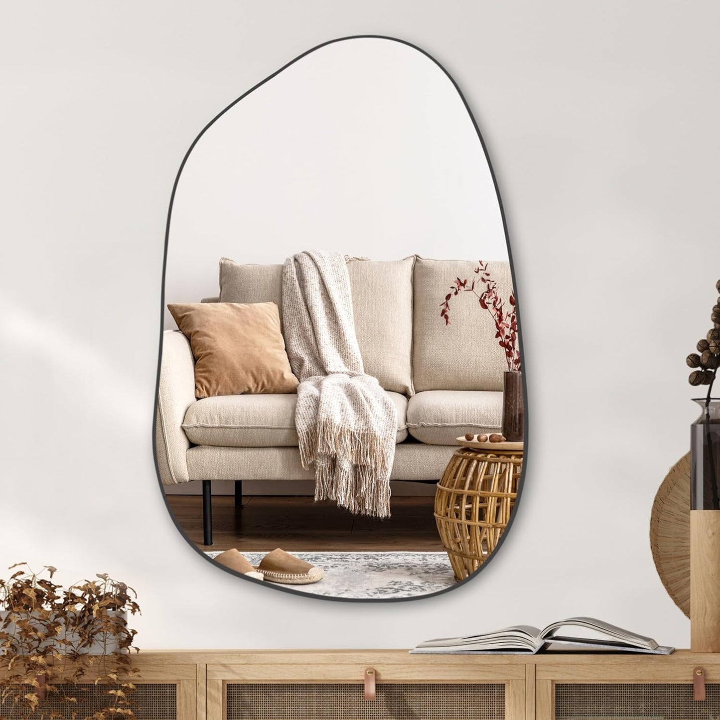 PERFNIQUE Irregular Wall Mirror - Unique Asymmetrical Design
