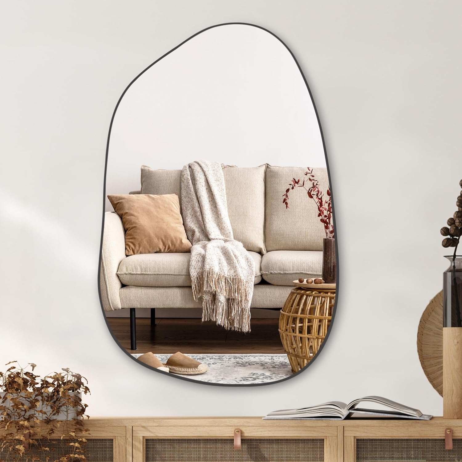 PERFNIQUE Irregular Wall Mirror - Unique Asymmetrical Design