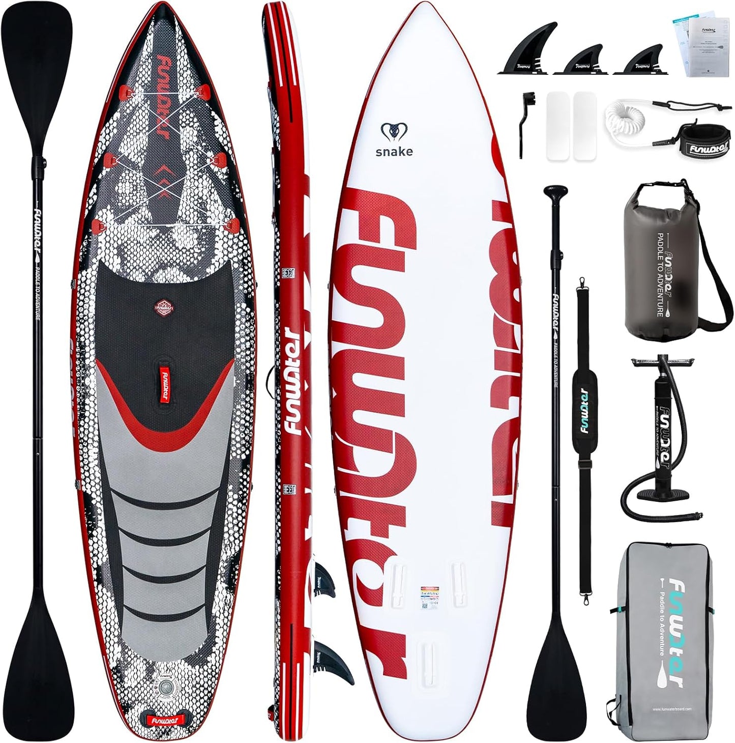FunWater Inflatable Paddle Board for Adults & Youth - 10ft to 11ft6