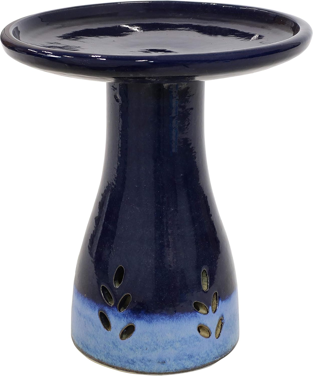 Sunnydaze 21 H Ceramic Bird Bath for Outside - Hand-Painted Bowl