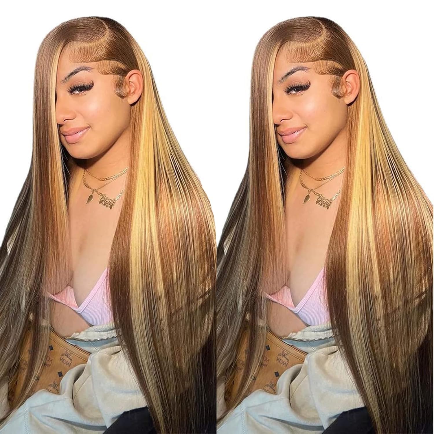 Cypha Ombre Lace Front Wig Human Hair Highlight 13x6 HD Style