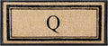Natural Coir & Rubber Monogrammed Door Mat 30x60 in - Durable Entry