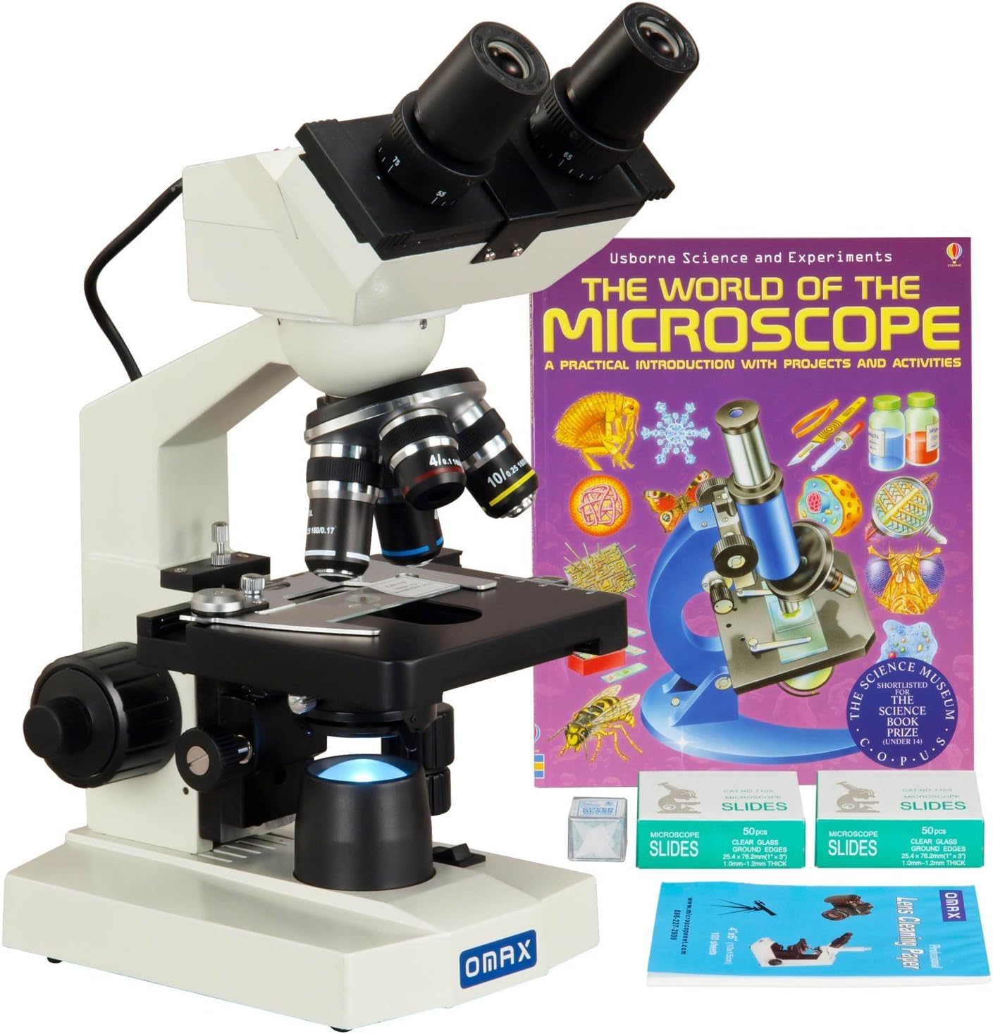 OMAX 2000X Digital Binocular Microscope with Camera and Accessories