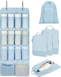 Hanging Compression Packing Cubes 6 Set - Cruise Wardrobe Organizer