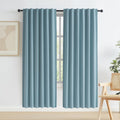 2 Panels Full Blackout Door Curtains 50in x 80in - Heat and Light