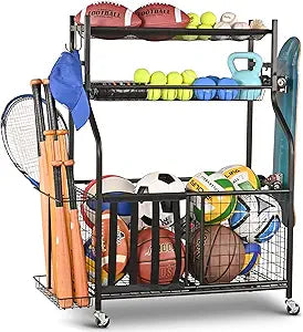 PLKOW Sports Equipment Storage Rack for Garage Organization