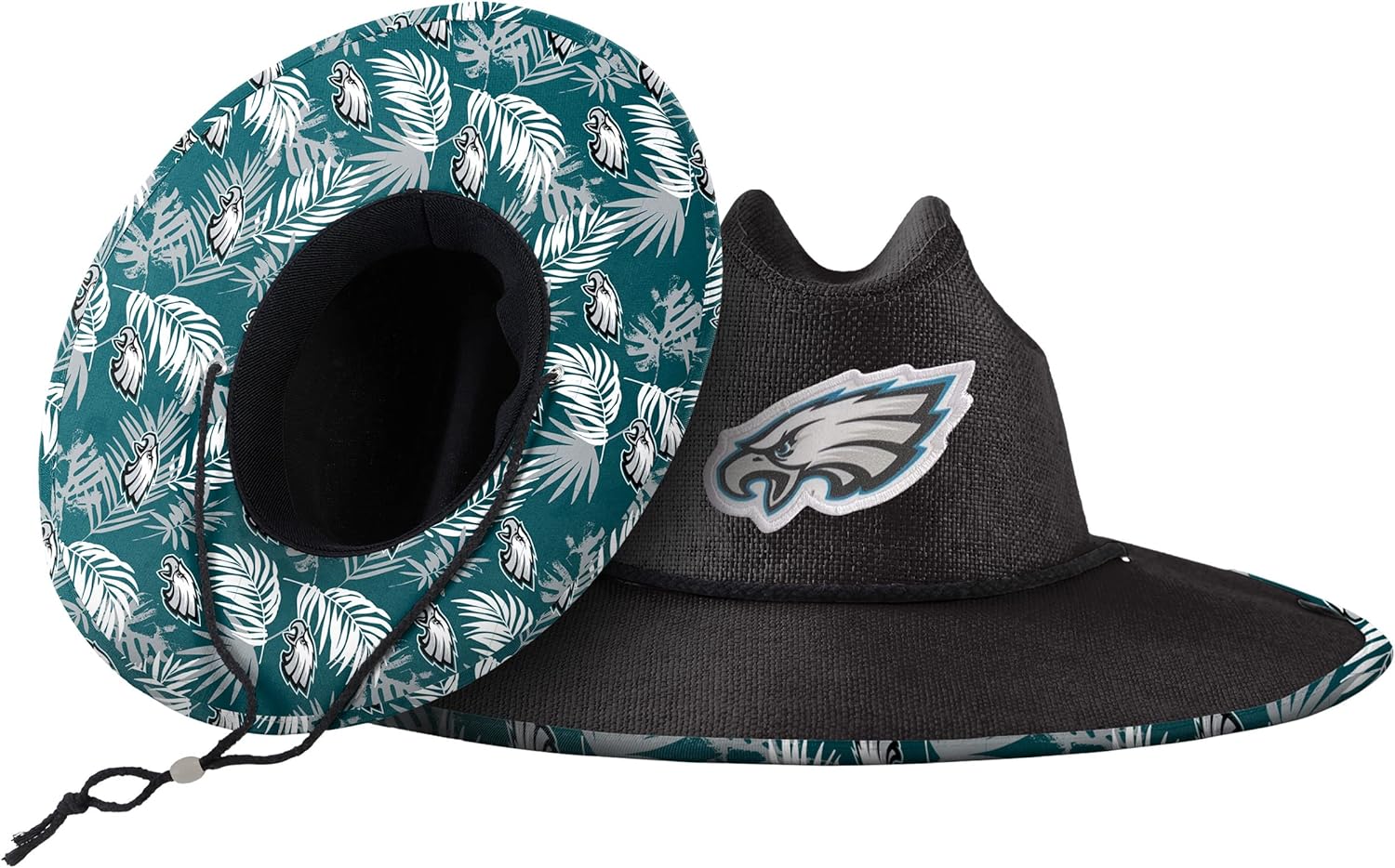 FOCO Men's NFL Team Logo Floral Lifeguard Beach Straw Sun Hat