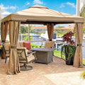 SUNCROWN 10x10 FT Outdoor Gazebo: Vented Canopy & Mosquito Netting