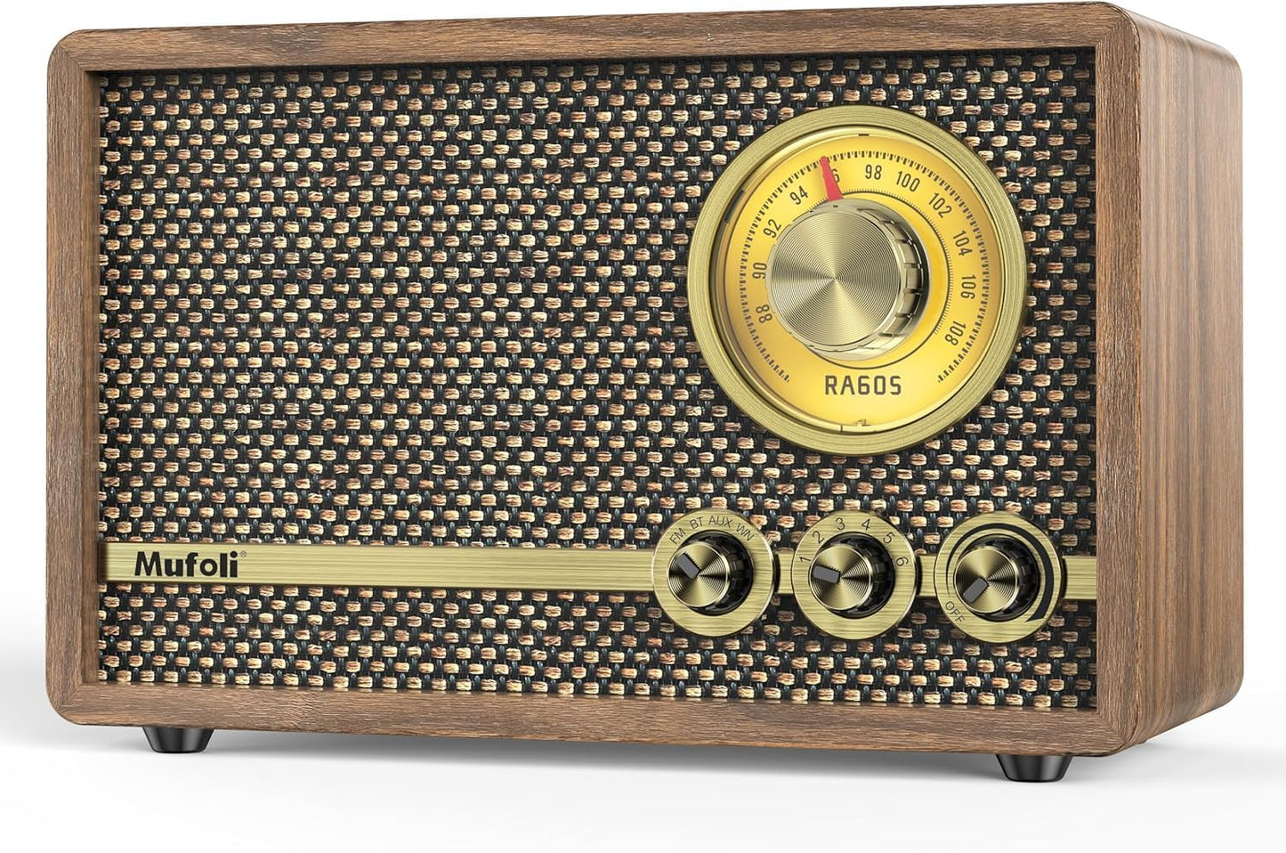 Mufoli Retro Radio with Bluetooth Speaker for Home Use