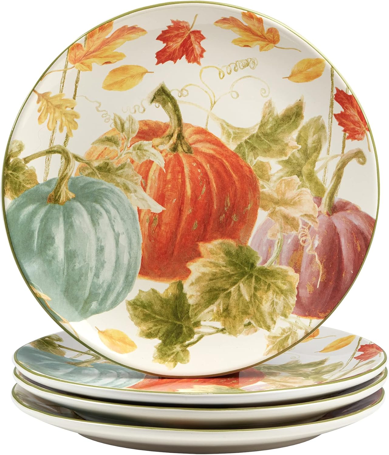 Certified International Autumn Harvest 11in Dinner Plates Set of 4