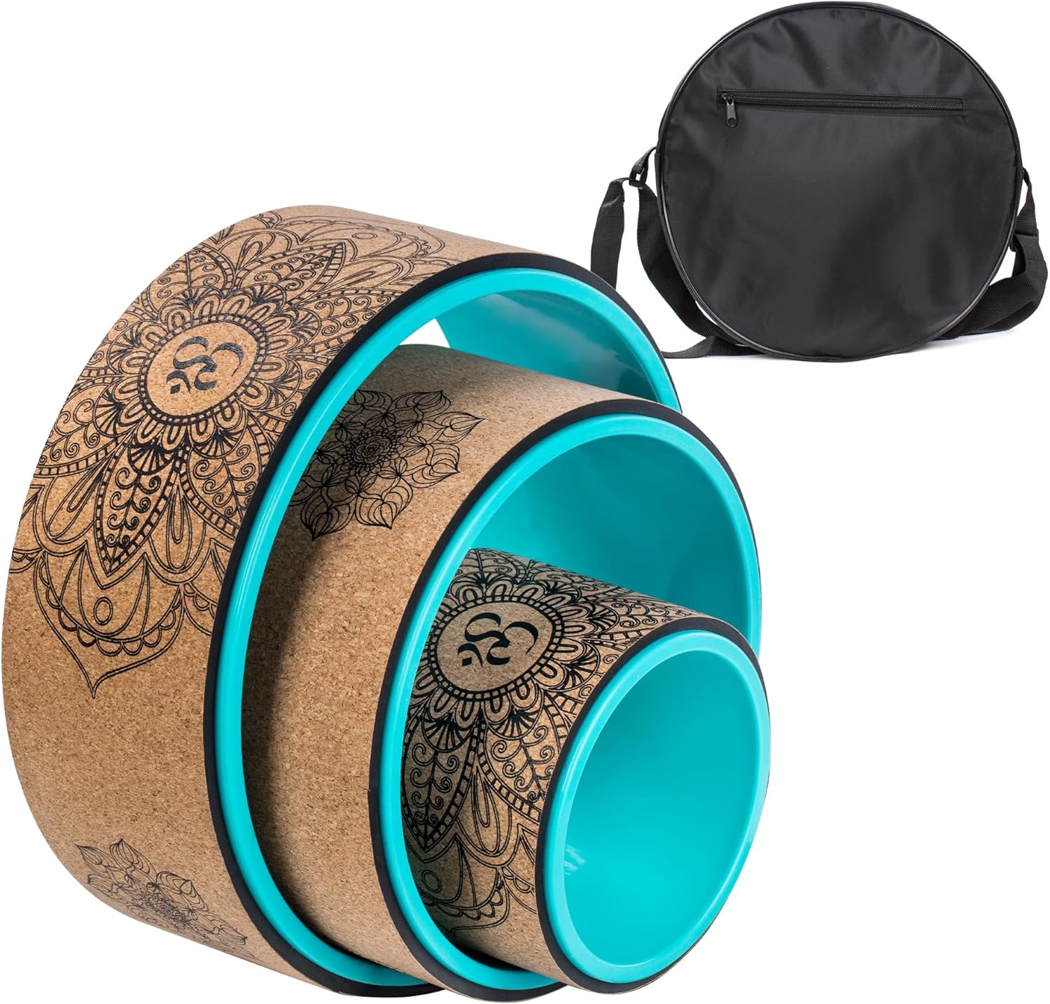 Pain Relief Cork Yoga Wheel Set