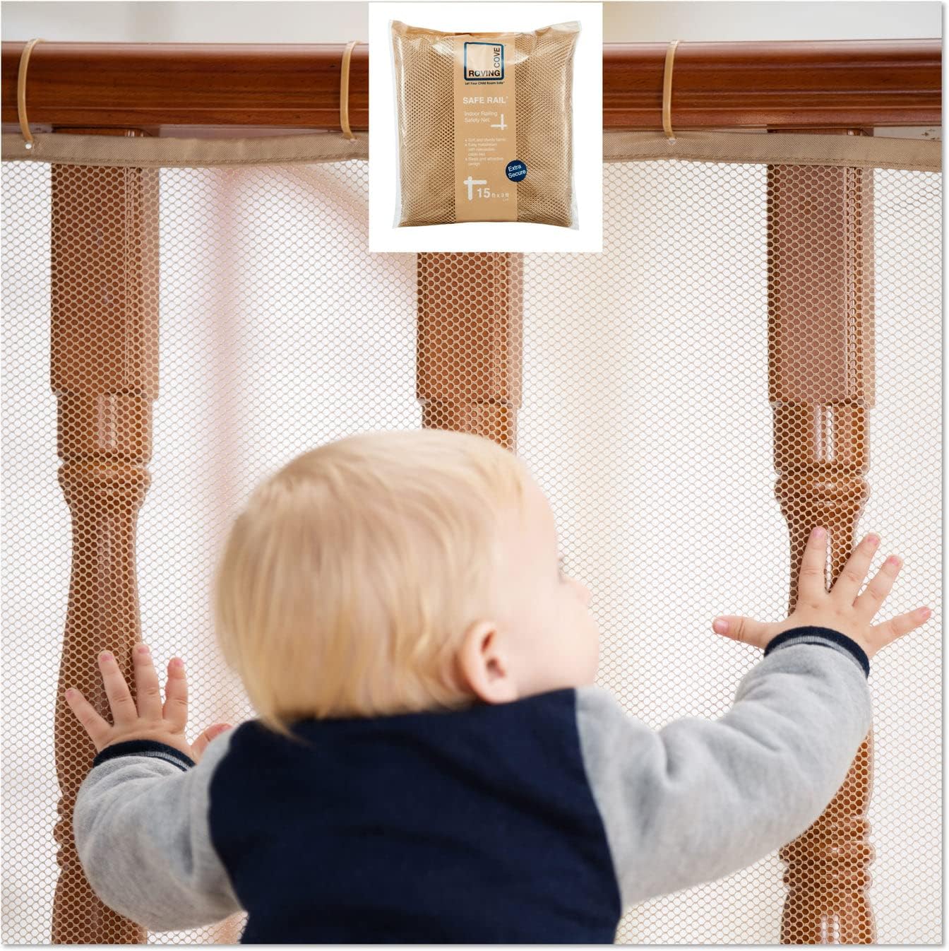 Roving Cove Stair Banister Guard: Baby Proofing Safety Net