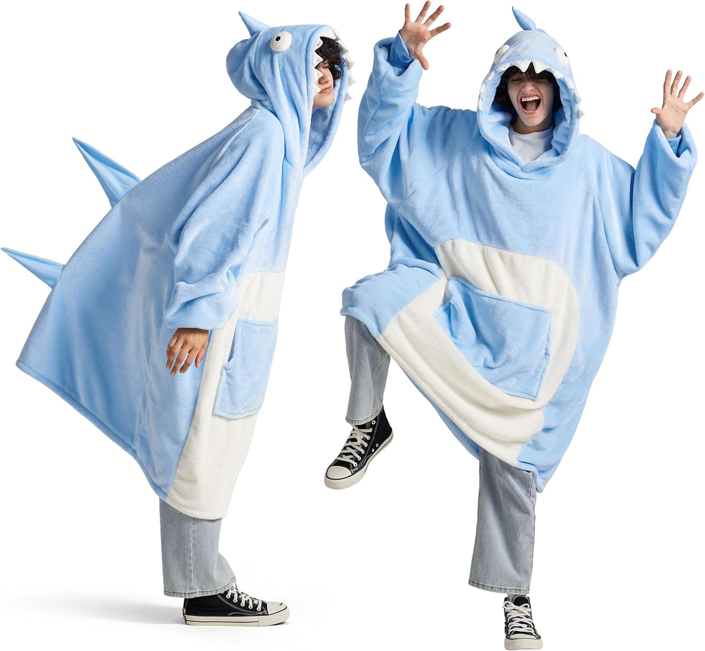 Bedsure Shark Blanket Hoodie - Cozy Shark Costume