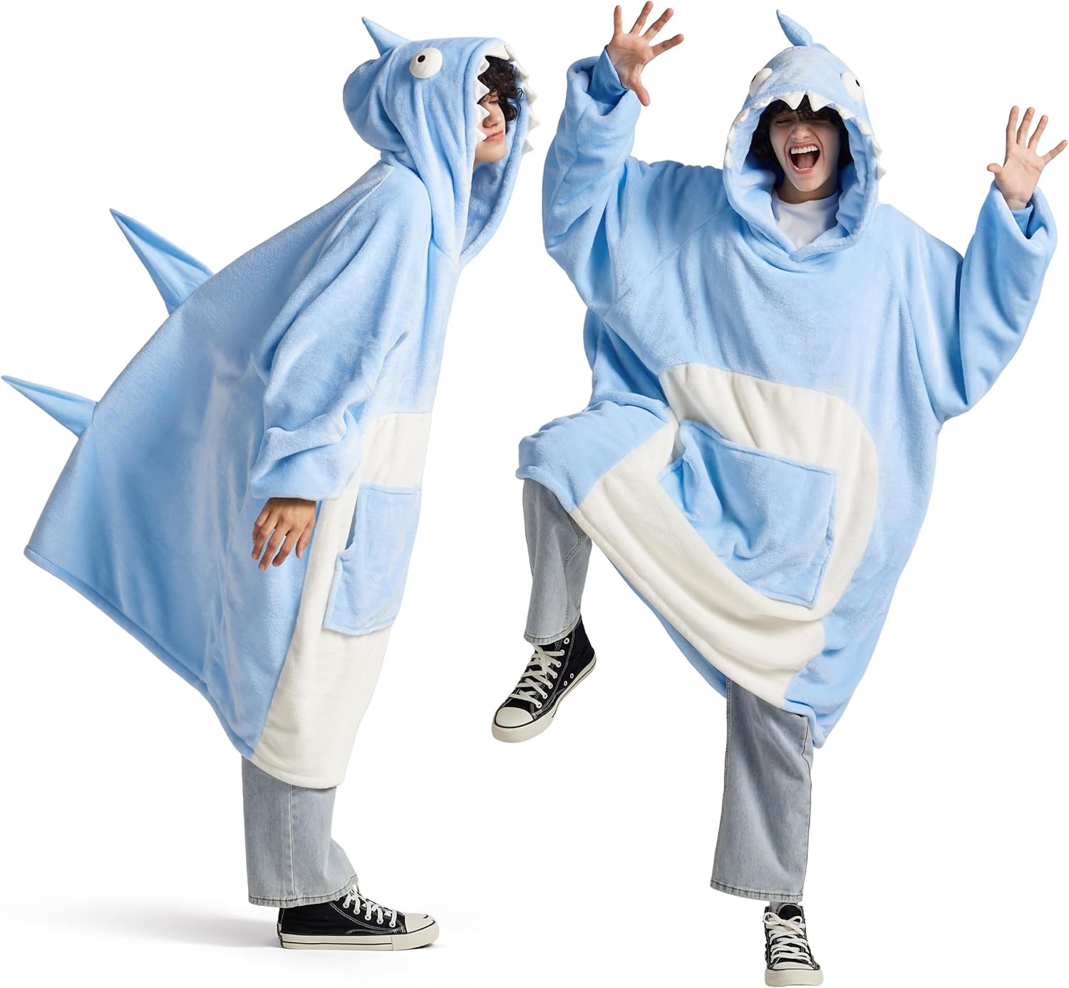 Bedsure Shark Blanket Hoodie - Cozy Shark Costume
